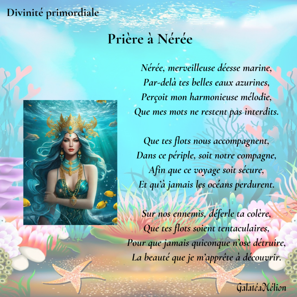 prière à nérée de galatéa mélion